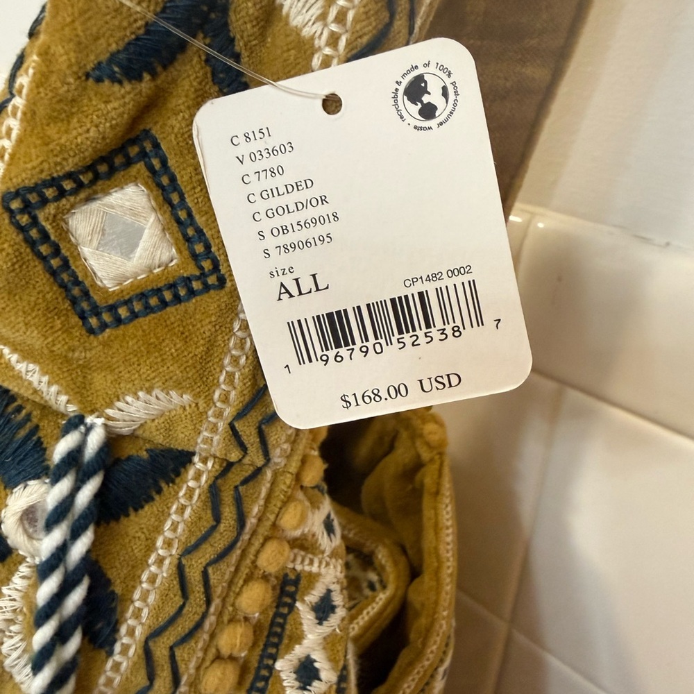 Free People Mustard Embroidered Shoulder Bag - Picture 6 of 6